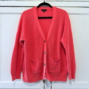 J. Crew Vibrant Cotton Cashmere Relaxed Cardigan Sweater